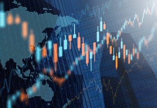 Stock,Market,And,Business,Activity,In,Asia.,Corporate,Value,And